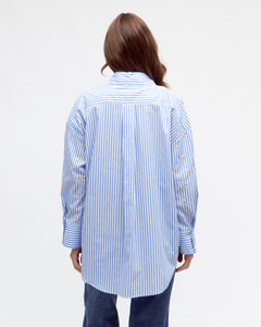 Lemon Stripe Shirt - Pale Blue