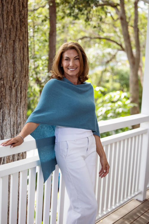 Cashmere Topper - Blueberry