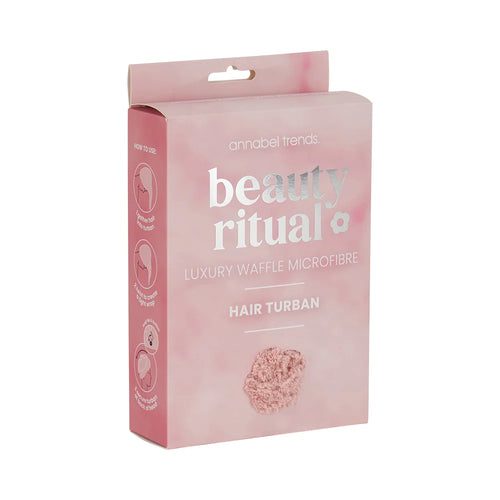 Luxury Waffle Hair Turban - Pink