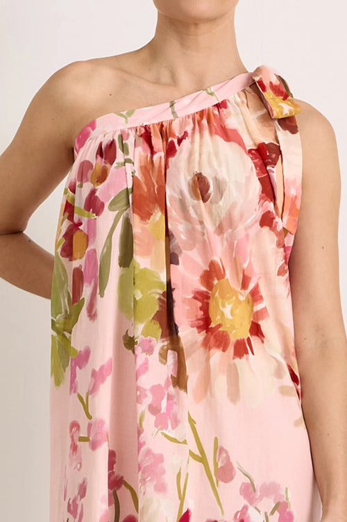 Ricci One Shoulder Cotton Maxi Dress - Cotswolds