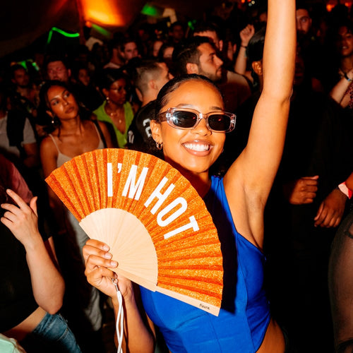 Hand Fan - Orange I'm Hot