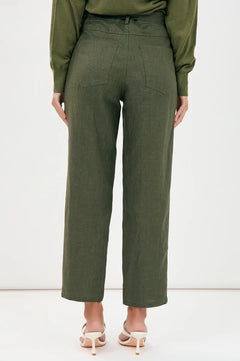 Tiffany Belted Linen Pant
