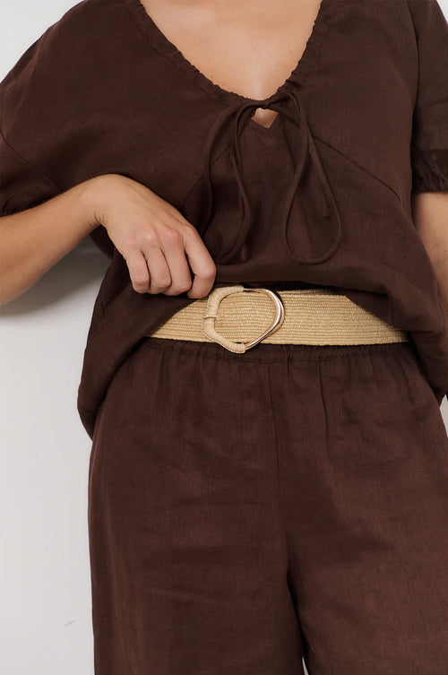Wrapped Buckle Stretch Belt