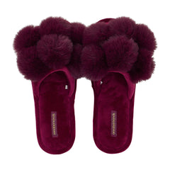 Pom Pom Slipper - Mulberry