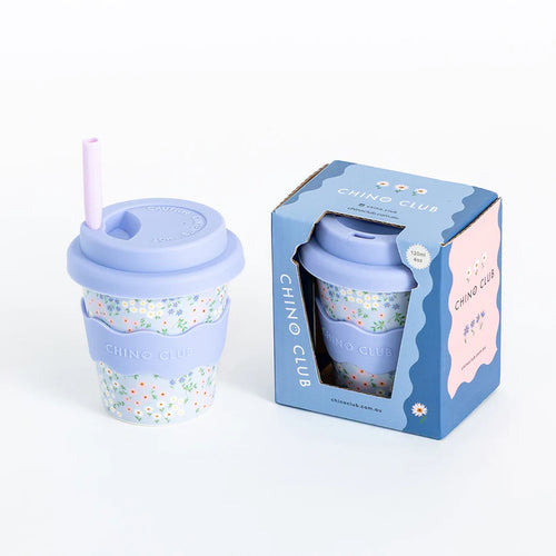Blue Floral Babychino Cup