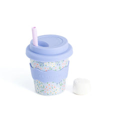 Blue Floral Babychino Cup