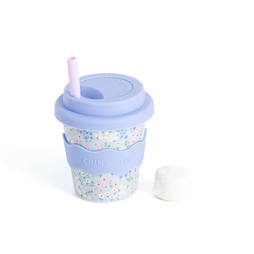 Blue Floral Babychino Cup