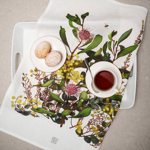 Australian Native Tea Towel - Three For Honey