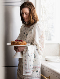 Heirloom Christmas Holly Tea Towel