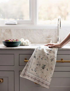 Heirloom Christmas Holly Tea Towel