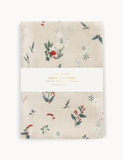 Heirloom Christmas Holly Tea Towel