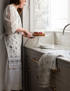 Heirloom Christmas Holly Tea Towel