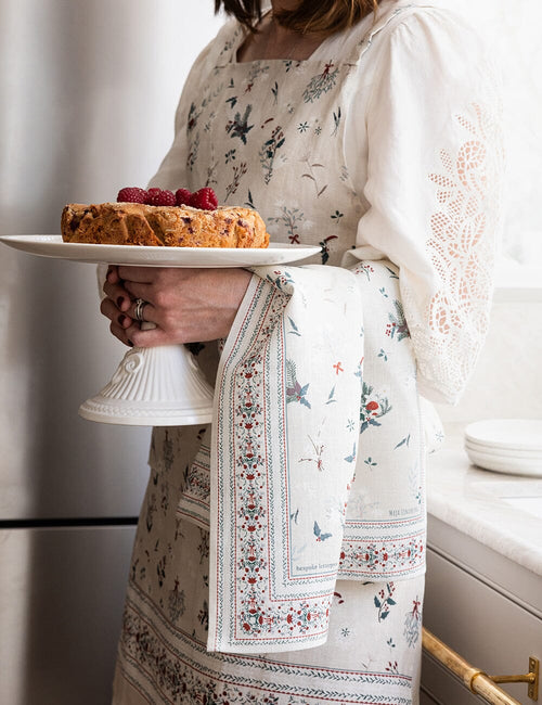 Heirloom Christmas Holly Tea Towel