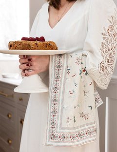 Heirloom Christmas Holly Tea Towel