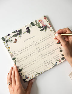 Magnetic Meal Planner Notepad - Cockatoo