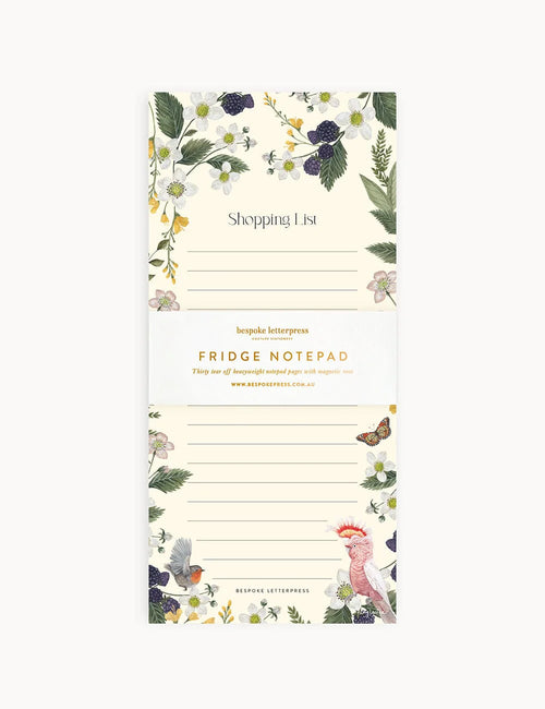 Magnetic Shopping List - Cockatoo