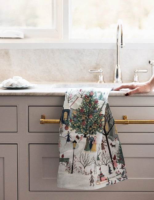 Christmas Village Tea Towel