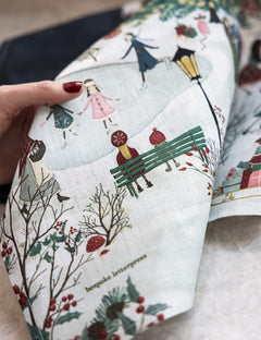 Christmas Village Tea Towel