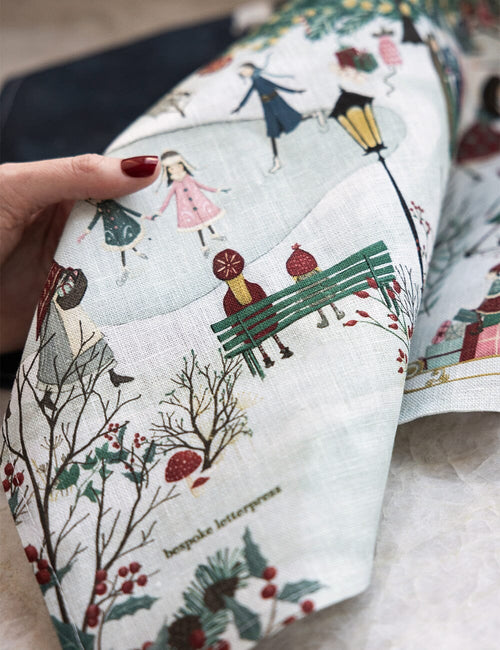 Christmas Village Tea Towel