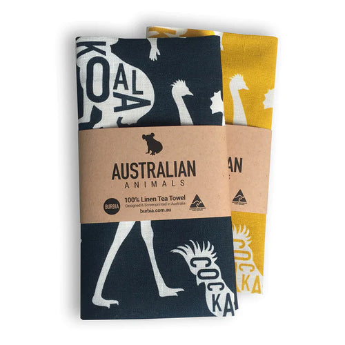 Australian Animals Tea Towel - Honey