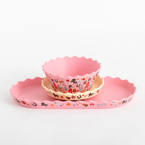 Cowgirl Plate and Bowl Set