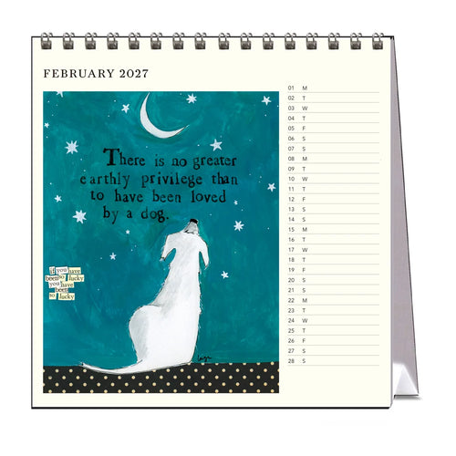 Desk Calendar 2027 - Curly Girl