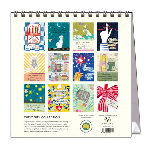 Desk Calendar 2027 - Curly Girl