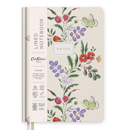 Cath Kidston A5 Notebook - Cream Butterflies