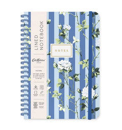 Cath Kidston B6 Spiral Notebook - Stripe Floral