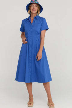 Kalinda Dress - Oxford Blue