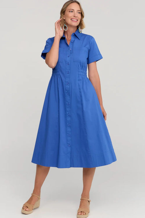 Kalinda Dress - Oxford Blue