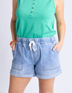 Emma Relaxed Denim Short - Light Blue Wash