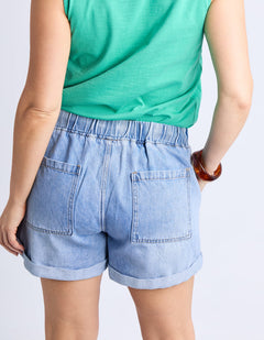 Emma Relaxed Denim Short - Light Blue Wash