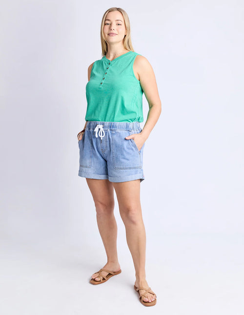 Emma Relaxed Denim Short - Light Blue Wash