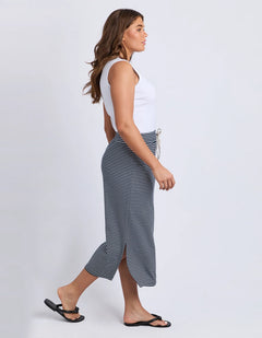 Travel Skirt - Navy Stripe
