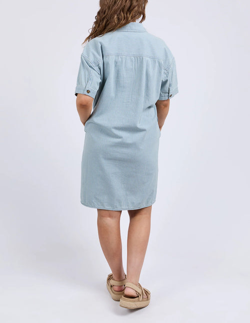 Jenna Stripe Denim Dress