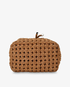 Box Weave Bucket Bag - Tan