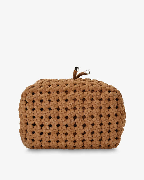Box Weave Bucket Bag - Tan