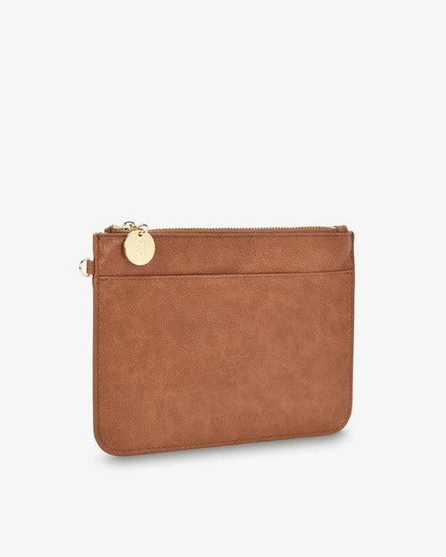 Flat Pouch - Tan Pebble