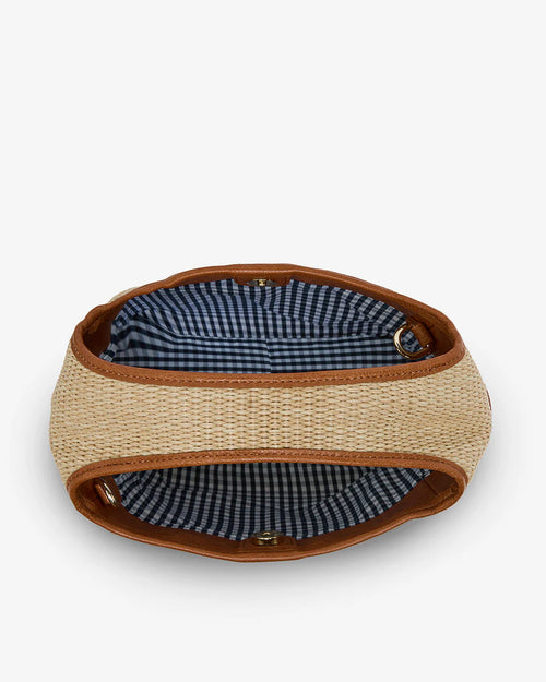 Linton Crossbody - Tan Weave
