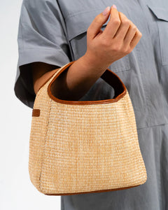 Linton Crossbody Large - Tan Weave