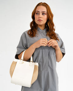 Carnegie Tote - Chalk/Natural Weave