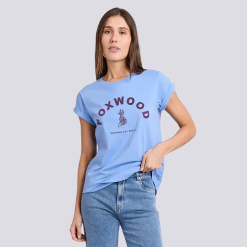 Effortless Contrast Tee - Cornflower Blue