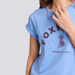 Effortless Contrast Tee - Cornflower Blue