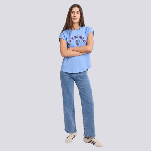 Effortless Contrast Tee - Cornflower Blue