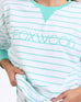 Simplified Stripe Crew - Neon Mint