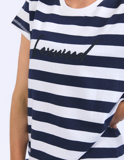 Signature Stripe Tee Dress - Navy/White