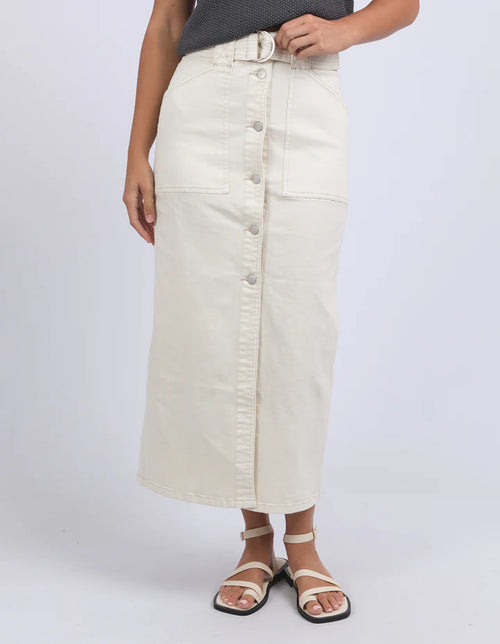 Ace Denim Skirt - Ecru