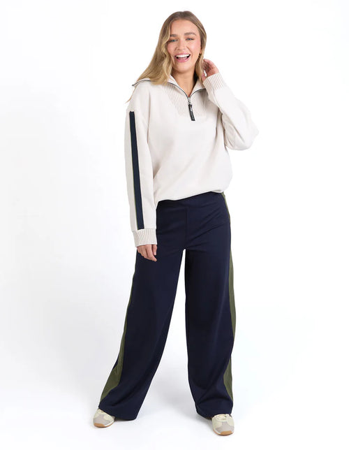 Knit Collar Crew - Bone