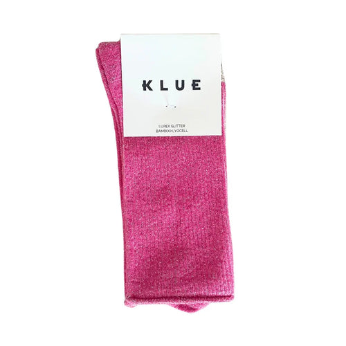 Lurex Glitter Socks - Fuchsia